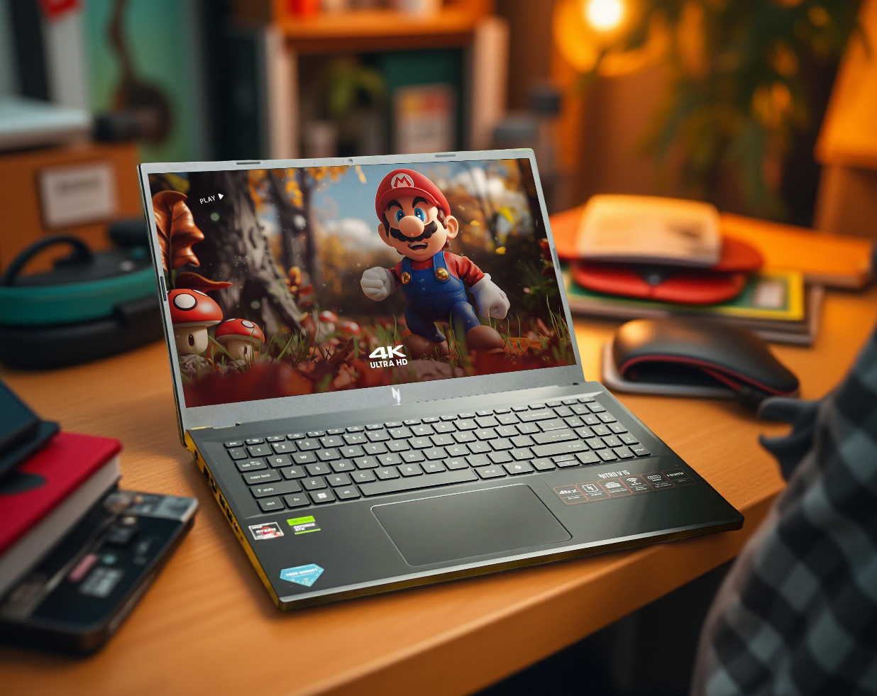 LAPTOP ACER NITRO V GAMING ANV15 41 RYZEN 5 6600H RTX 2050 4GB 15.6INCH FHD 165HZ CHUYÊN GAME THỜI TRANG GIÁ RẺ3