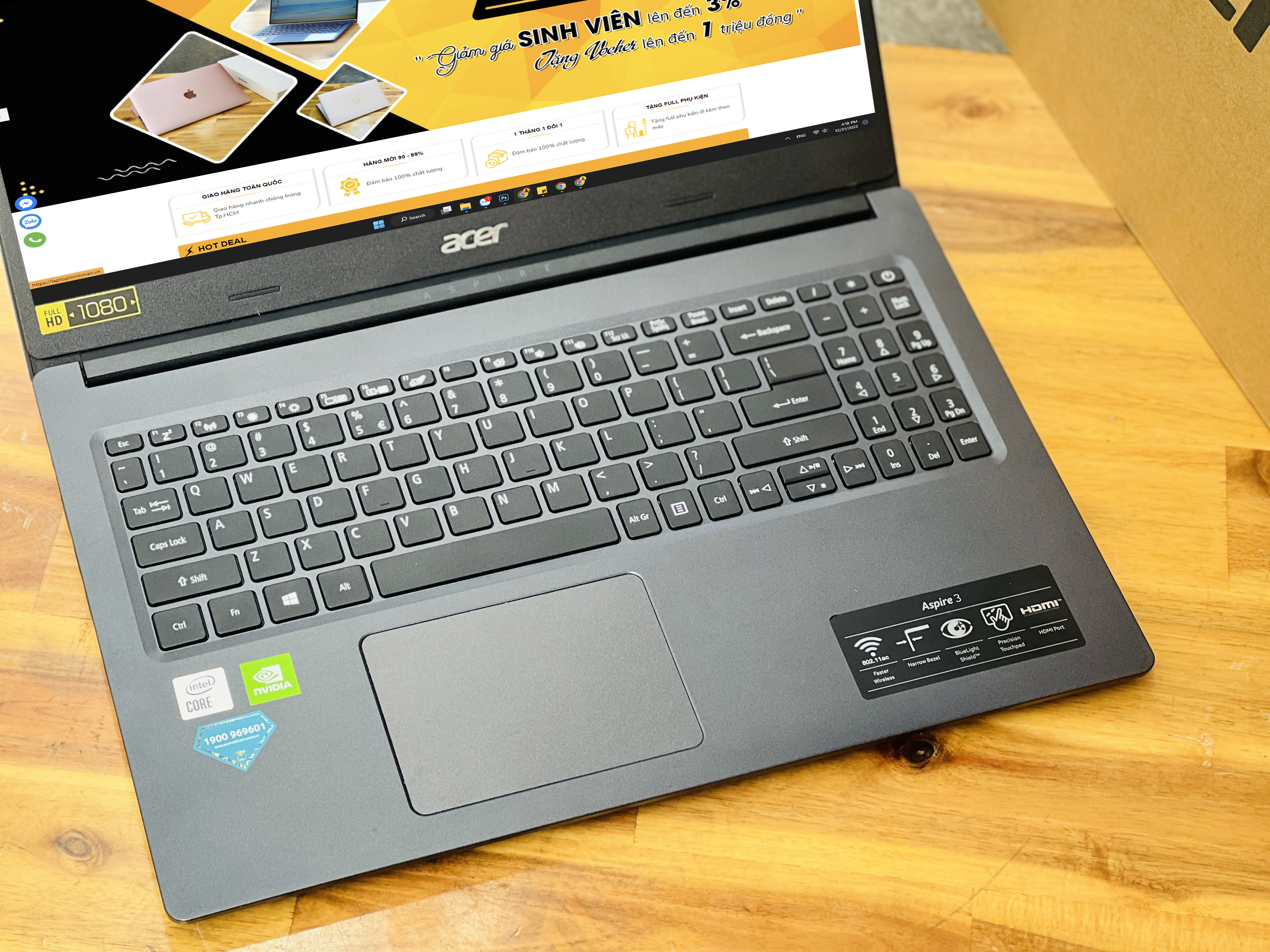 ACER ASPIRE 3 A315 57G i3 1005G1/ RAM 8GB/ SSD 256GB/ 15INCH FHD/ VGA MX330/ CHUYÊN GAME ĐỒ HỌA/ GIÁ RẺ1